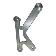 Left Footrest Support complet - Silver